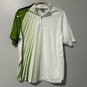 Nike Women’s Dri Fit 3/4 Zip Short Sleeve Cycling Shirt Sz XL (18-20)